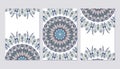 Banner template design with watercolor ethnic ornate feathers abstract mandala. Royalty Free Stock Photo