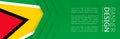 Banner template with flag of Guyana for advertising travel, business and other