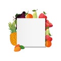 banner template fresh fruits harvest