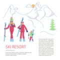 Banner template for Mountain Ski Resort.