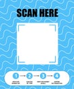 Banner template for qr code, scan here for payment