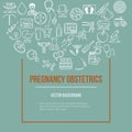Perfect creative vector template. pregnancy and obstetrics banner