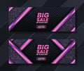 Banner template shop pink style with luxury premium sales advertising