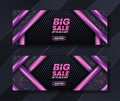 Banner template shop pink style with luxury premium sales advertising