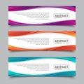 Banner template with wave abstract background illustration