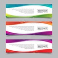 Banner template with wave abstract background illustration