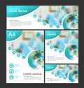 Medical presentation corporate identity healthcare Geometric cover, Royalty Free Stock Photo