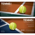 2 Banner Tennis Championship Poster