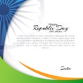 Banner with the text of the Republic Day in India on January 26 Abstract background with flowing lines of the national flag colors Royalty Free Stock Photo