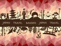 Banner on a theme of travel to Japan