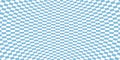 Banner twisted convex seamless chessboard, checkerboard optical illusion mosaic pattern, checkered background distortion wave