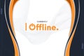 banner twitch currently offline abstract shapes orange Royalty Free Stock Photo