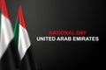 Banner with UAE flag. National day of the United Arab Emirates