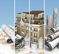 Banner urban construction Royalty Free Stock Photo