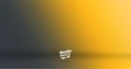 Banner vector abstract background of empty two tone gradient yellow to dark grey studio room,Template mock up for display of prod Royalty Free Stock Photo