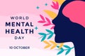 banner vector illustration world mental health day