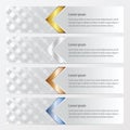 Banner weave style gold, bronze, silver, blue color