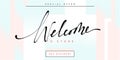 Banner Welcome to store handmade calligraphy lettering.