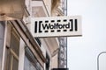Banner of Wolford company which sells luxury underwear, pantyhose and accessories