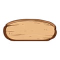 banner wooden button cartoon vector illustration