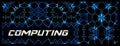 Banner tech style `Computing` Royalty Free Stock Photo