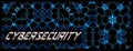 Banner tech style `Cybersecurity` Royalty Free Stock Photo