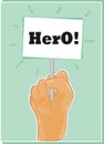 Banner with word thank hero