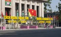Banner and words to celebrate 70 years of independent day of Vietnam