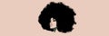 Banner 800 x 200 pixels header black afro hairstyle woman beauty
