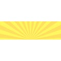Banner, yellow Sunrise sunbeam rays