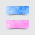 Banners with abstract circles and stars. Royalty Free Stock Photo