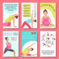 Banners for advertising pregnant yoga.