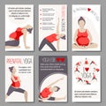 Banners for advertising pregnant yoga.