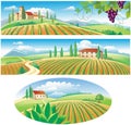 Banners with the agriculture landscape