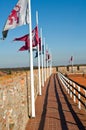 Banners of the castle Gyula