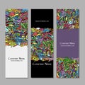 Banners design, colorful abstract background