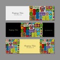 Banners design, ethnic floral ornament Royalty Free Stock Photo