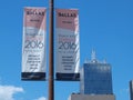 Banners in Downtown Dallas Royalty Free Stock Photo