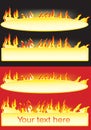 Banners with the flame Royalty Free Stock Photo