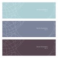 Banners with Geometric Pattern of Curves Royalty Free Stock Photo