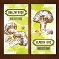 Banners with graphic broccoli