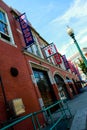 Banners hung at Fenway Park, Boston, MA. Royalty Free Stock Photo