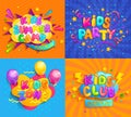 Banners for kids activities,camp,party,zone,club.