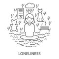 Banners for loneliness Royalty Free Stock Photo