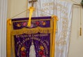 Banners for Mexican Catholic procession Royalty Free Stock Photo