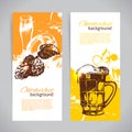 Banners of Oktoberfest beer design. Hand drawn