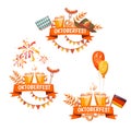 Banners for Oktoberfest celebration. Beer and