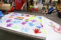 Banners painted by children for the Gay Pride Parade