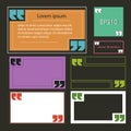 Banners with quotes multicolored rectangular vector eps 10