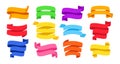 Banners ribbon set decorative icons tape vector Royalty Free Stock Photo
